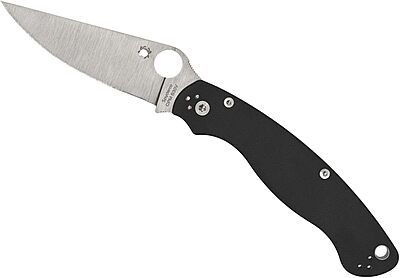 Spyderco Military 2 Folding Knife with 4-inch CPM S30V Steel Blade - Compact & G-10 Handle - Everyday Carry - PlainEdge - C36GP2