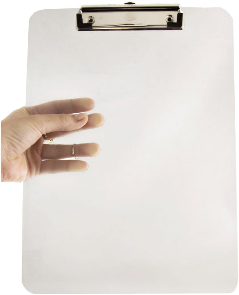 JAM PAPER Plastic Clipboards with Low-Profile Metal Clip - Letter Size