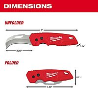MILWAUKEE'S Tool 48-22-1525 Fastback Hawkbill Folding Knife