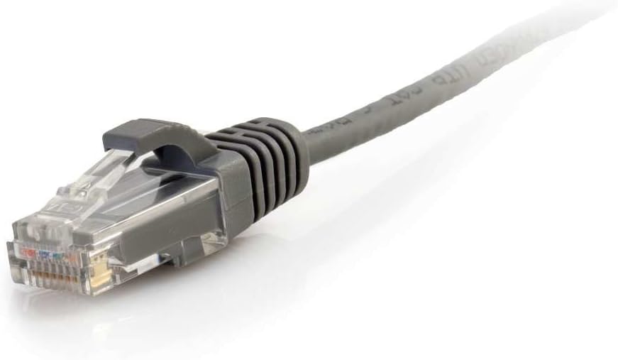 C2G 01091 Cat6 Cable - Snagless Unshielded Slim Ethernet Network Patch Cable, Gray (5 Feet, 1.52 Meters)