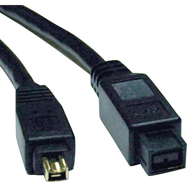 Tripp Lite FireWire 800 IEEE 1394b Hi-speed Cable (9pin/4pin) 6-ft.(F019-006) black 6ft