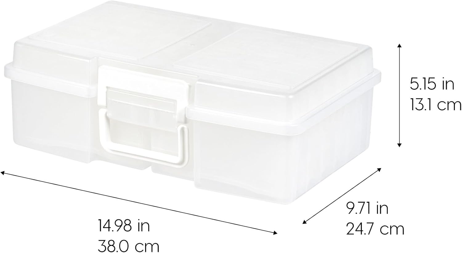 IRIS USA Photo & Craft Keeper with Removable 4" x 6" Inner Cases