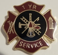 Firefighter Stock Service Award Pin