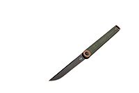 Böker Plus Kaizen Green Canvas Micarta - folding pocket knife with Micarta handle scales - D2 blade - small knife with clip