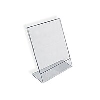 Azar Displays Acrylic L-Shaped Sign Holders, Clear - Pack of 10