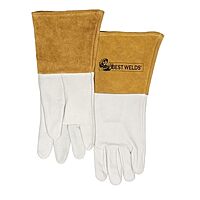 BEST WELDS 902-120TIG-XL - 120-TIG Capeskin Welding Gloves, X-Large, White/Tan