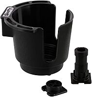 Scotty #311-BK Cup Holder with Rod Holder Post and Bulkhead Black