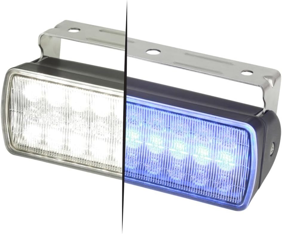 Hella Marine Sea Hawk XL Dual Color LED Floodlights - Blue/White LED - Black Housing