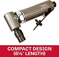 JET 1/4-Inch Pneumatic Right-Angle Die Grinder, 22000 RPM (JAT-403), Gray Right Angle Aluminum