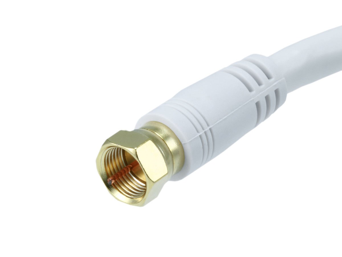 Monoprice RG6 Quad Shield CL2 Coaxial Cable with F-Type Connector