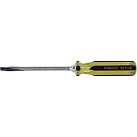 Stanley 100 Plus Flat Head Screwdrivers, 5/16in x 6in, Yellow/Black, Set Of 12 Screwdrivers