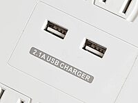 Monoprice Power & Surge - 12 Outlet Surge Protector Power Strip with 2 Built In 2.1A USB Charger - Protected Light Indicator