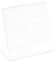Azar Displays Acrylic L-Shaped Sign Holders, Clear - Pack of 10