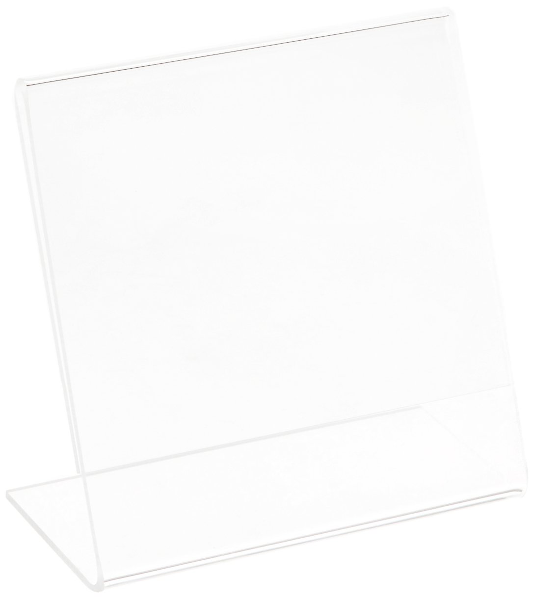 Azar Displays Acrylic L-Shaped Sign Holders, Clear - Pack of 10