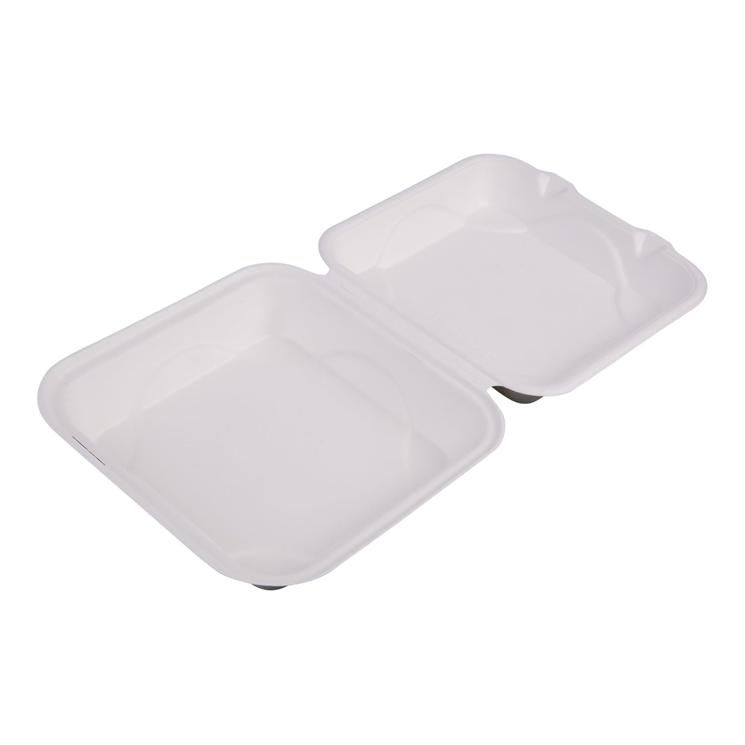 Eco-Products Compostable Bagasse Molded-Fiber Hinged Clamshell Containers