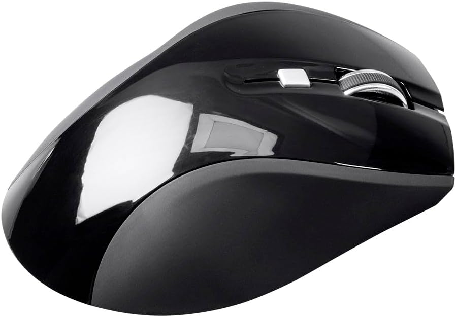 Monoprice Select Wireless Ergonomic Mouse - Two Additional Buttons, 2.4 Ghz Wireless Signal, Ideal for Work, Home, Office