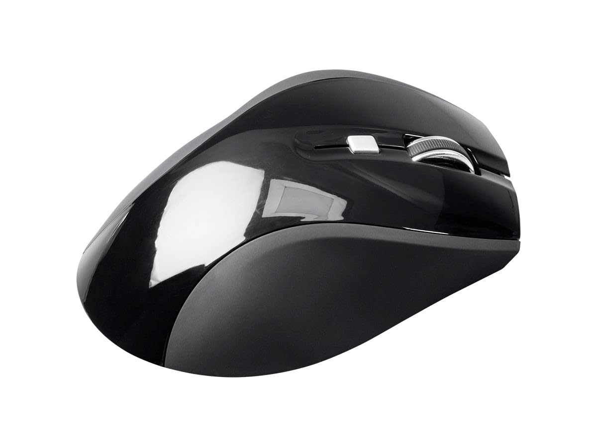 Monoprice Select Wireless Ergonomic Mouse - Two Additional Buttons, 2.4 Ghz Wireless Signal, Ideal for Work, Home, Office