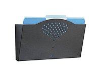 Safco 3171BL Steel Wall Rack with Single Legal Size Pocket | Durable Powder Coated | Flush Wall Mount | Black | Legal Size | Office Supplies & Accessories