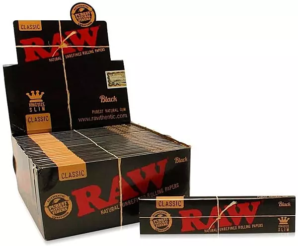 RAW Paper Classic Black King Slim 32ct [50Pack/Box]
