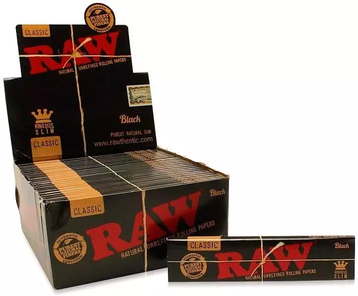 RAW Paper Classic Black King Slim 32ct [50Pack/Box]