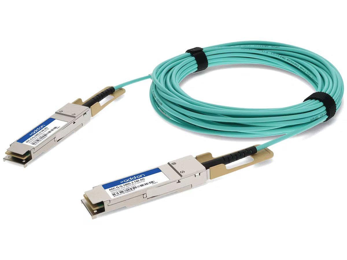 Arista Networks AOC-Q-Q-100G-2M Compatible TAA Compliant 100GBase-AOC QSFP28 to QSFP28 Direct Attach Cable (850nm, MMF, 2m)