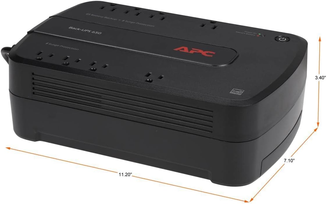 APC Back-UPS Battery Backup and Surge Protector UPS