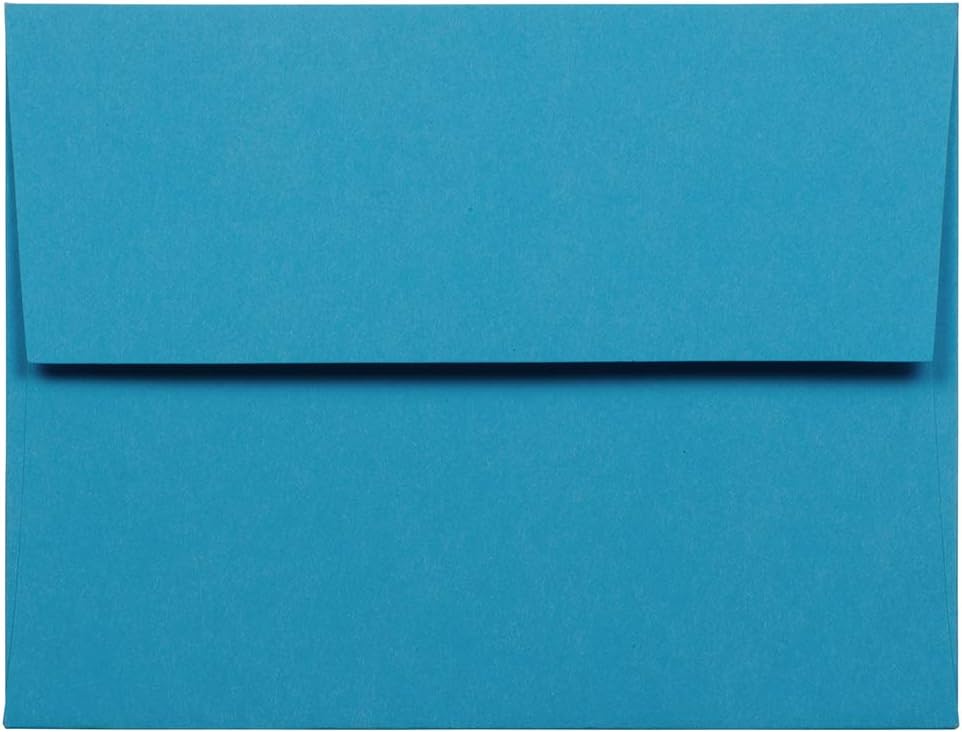 JAM Paper Blue Booklet Invitation Envelopes, Recycled, Gummed Seal