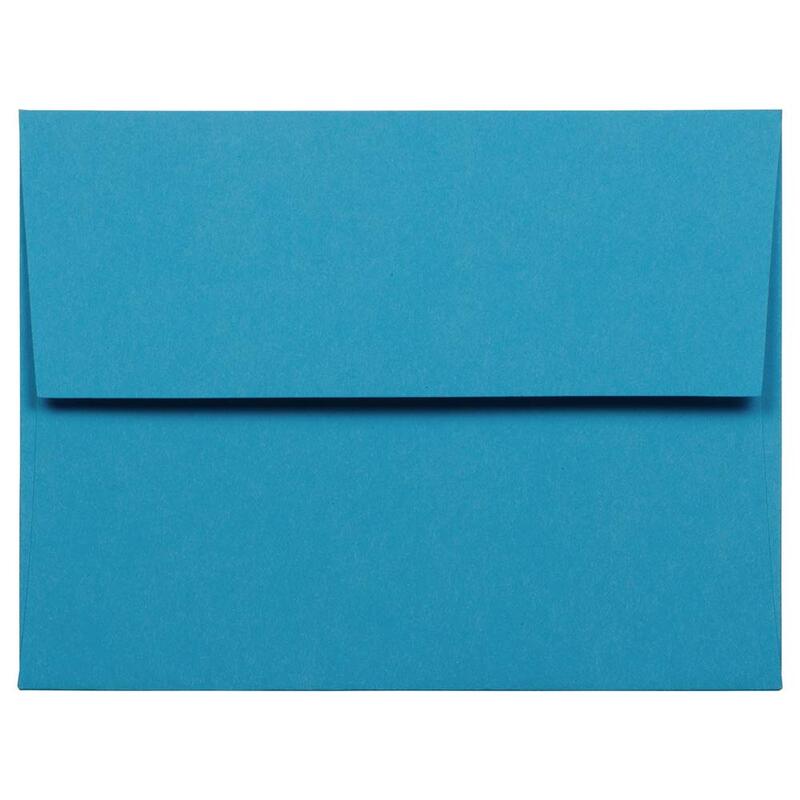 JAM Paper Blue Booklet Invitation Envelopes, Recycled, Gummed Seal