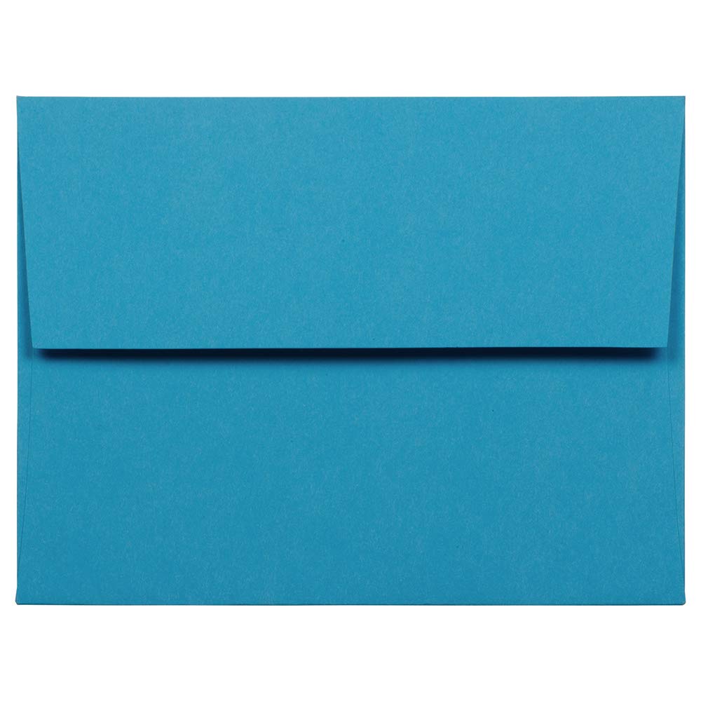 JAM Paper Blue Booklet Invitation Envelopes, Recycled, Gummed Seal