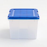 IRIS USA 4Pack 46.6qt WEATHERPRO Airtight Plastic Storage Bin with Lid and Seal and Secure Latching Buckles