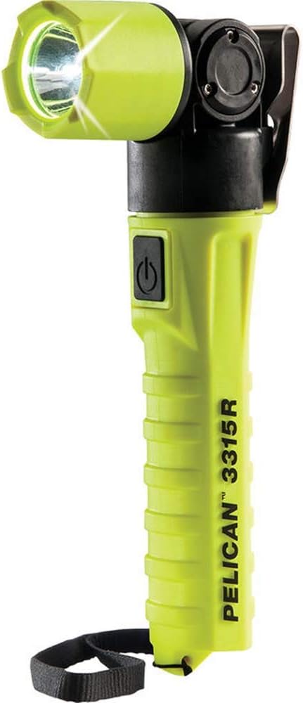 Pelican 03315R-0200-245 Li-Ion Led + Right Angle, Yellow