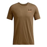 UNDER ARMOUR Mens Schematic White Tail Short Sleeve T Shirt Graphic Tee