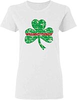 Women's Thin Red Line St. Patrick's Shamrock T-Shirt, Slim-Fit