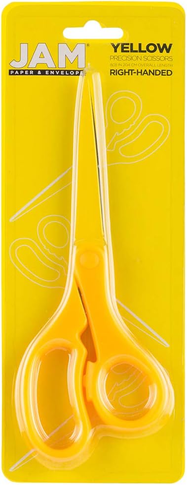 JAM PAPER Precision Scissors - 8 Inch Stainless Steel Blades