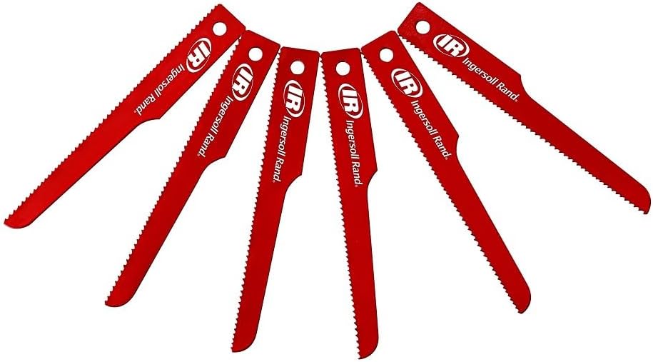 Ingersoll Rand P4EV-6 Air Reciprocating Saw Blades for all standard shank air reciprocating saws