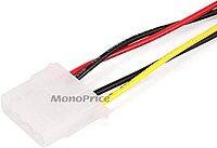 Monoprice SATA Cable - 1 Feet - SATA 15-pin Male to 4-pin Molex and 4-pin Power Cable