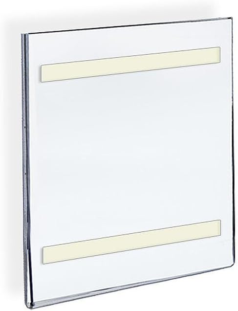 AZAR DISPLAYS Clear Acrylic Self Adhesive Wall Sign Holder Frames - Pack of 10