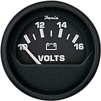 Faria Beede Instruments Faria Beede 12821 Euro Voltmeter (3003.3439), Black