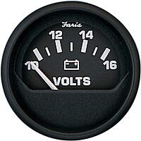 Faria Beede Instruments Faria Beede 12821 Euro Voltmeter (3003.3439), Black