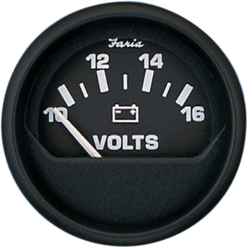 Faria Beede Instruments Faria Beede 12821 Euro Voltmeter (3003.3439), Black