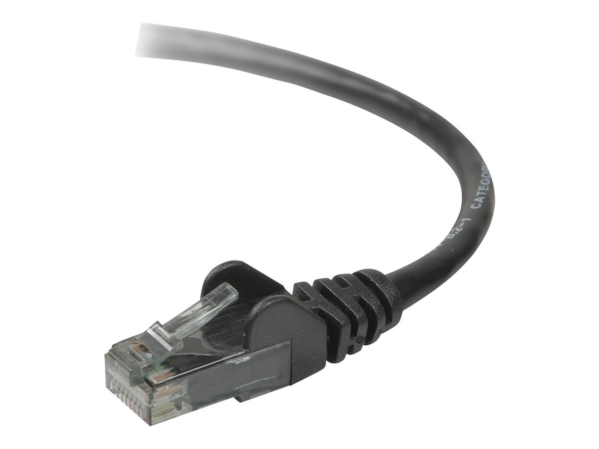Belkin Cat. 6 Patch Cable - RJ-45 Male - RJ-45 Male - 6in - Black