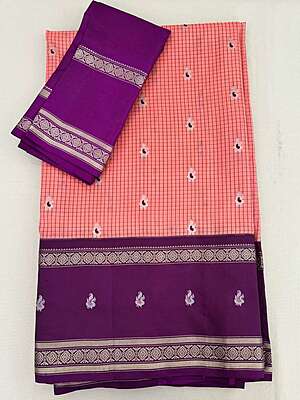 J75: Ready to ship Pure Gadwal silk saree with Unstitched blouse