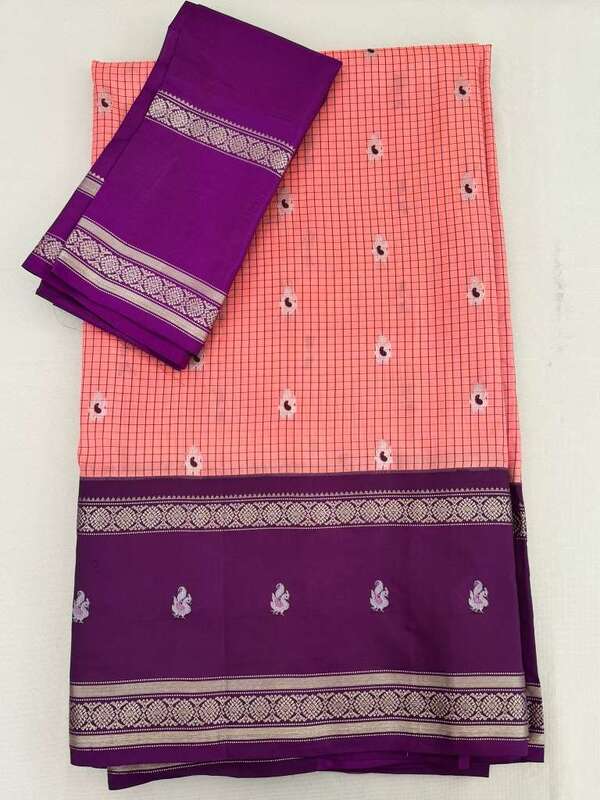 J75: Ready to ship Pure Gadwal silk saree with Unstitched blouse