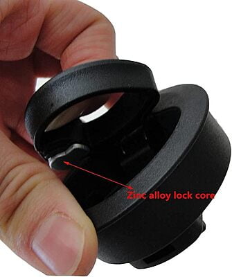 PLASTIC TURNING LOCK 61mm BLACK