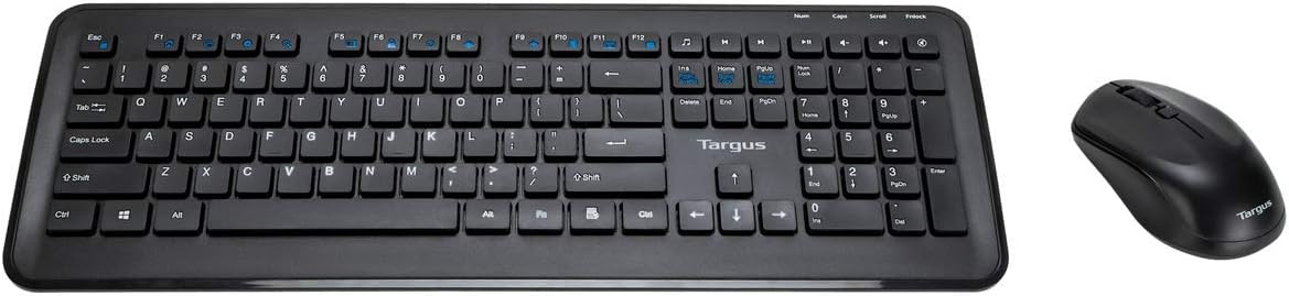 Targus KM610 Wireless Keyboard And Mouse Combo, Black, AKM610ES