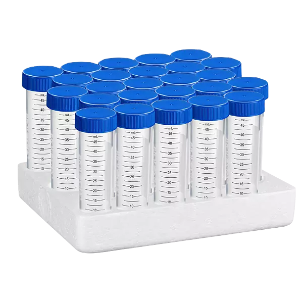 50ml Centrifuge Tube, Flat-top Cap, PP Tube, Sterile, DNase & RNase free, Conical Bottom, Rack Pack