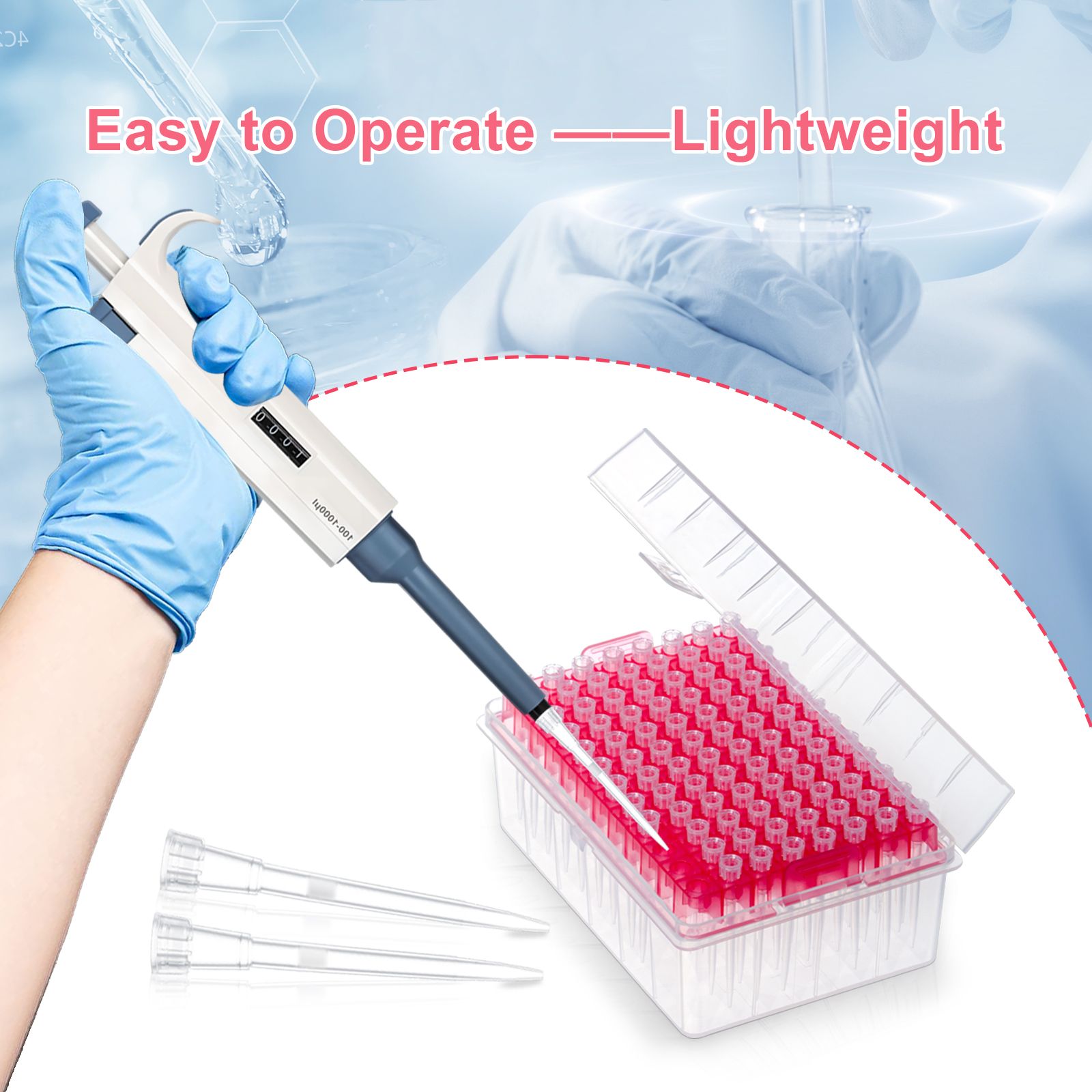 10μl Filter Tips,   Extra-long,  Low-retention,  Rack Pack,  Sterile,  Length:46mm,  96 Pieces/Rack,  10 Racks/Pack,  5 Packs/Case