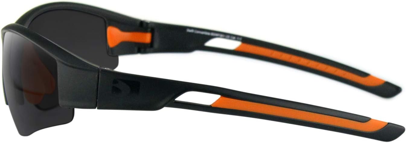 Bobster ® Swift, Matte Black and Orange Frame, Smoked, Yellow, & Clear Lens