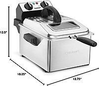 Cuisinart CDF-200P1 Professional Deep Fryer, 1 Gallon, Stainless Steel