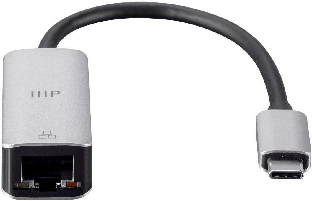 Monoprice USB-C Gigabit Adapter - Speeds up to 1000Mbps, Aluminum Body, Compact, Plug-n-Play
